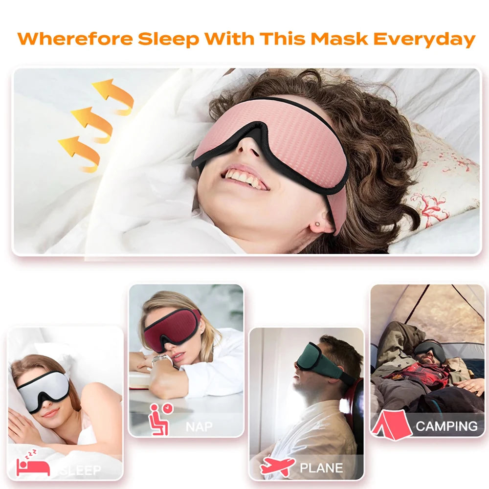 3D Sleeping Mask Blockout Light Eye Mask For Travel