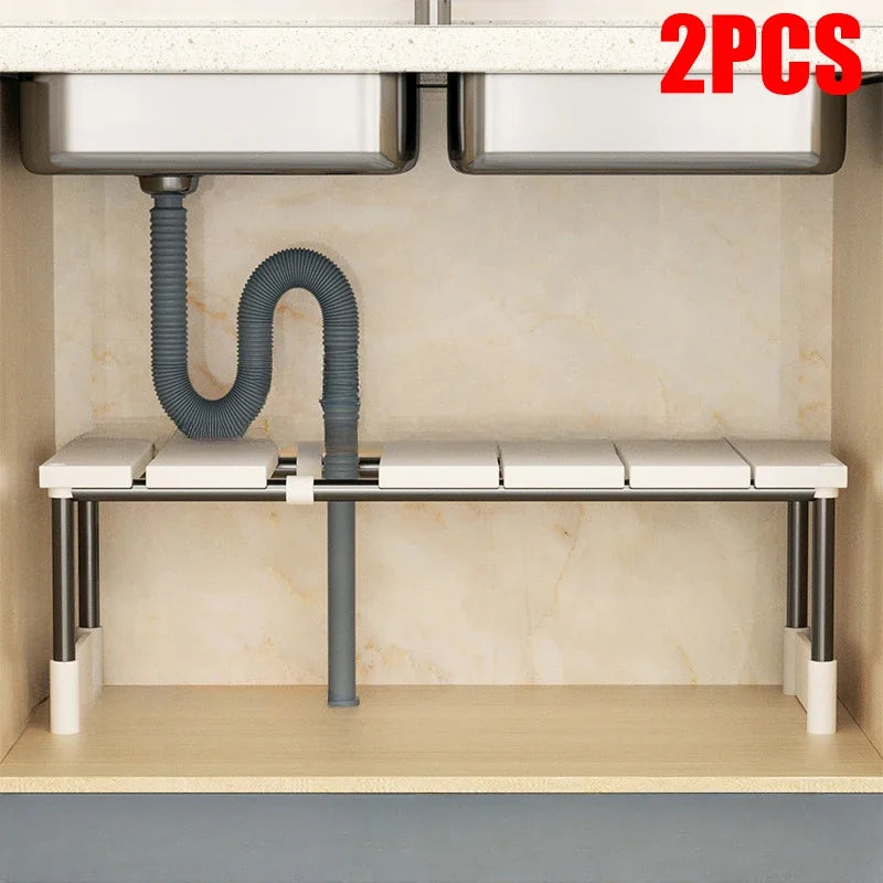 Expandable Stainless Steel Kitchen Sink Storage Rack