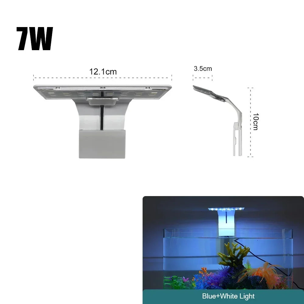 Super Slim LED Aquarium Clip On Light For Plants 5W 10W 15W