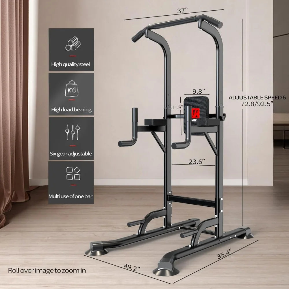 Power Tower Adjustable Height Pull Up And Dip Station