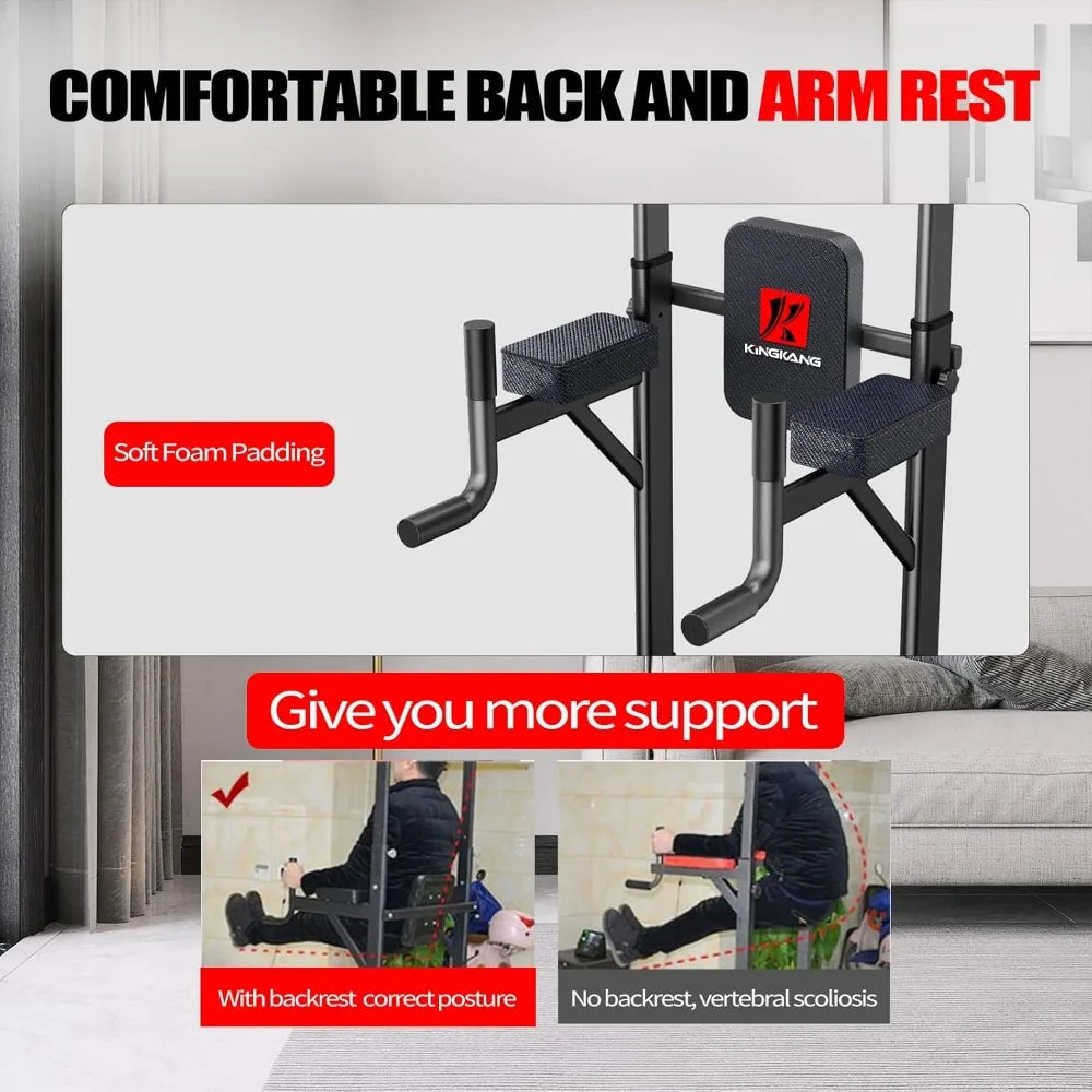 Power Tower Adjustable Height Pull Up And Dip Station