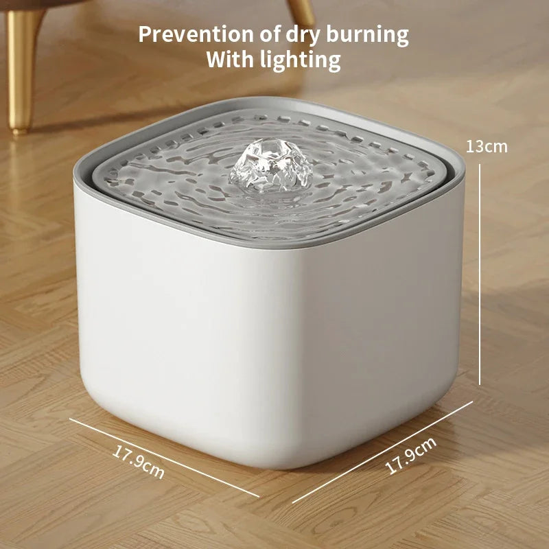 3L Cat Water Fountain Auto Recirculate Large USB Dispenser