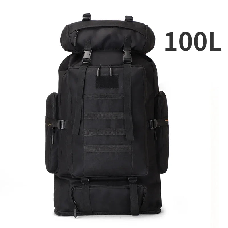 80L To 100L Mountaineering Backpack Climbing Bag Tactical Large Outdoor Hiking Camping Travel