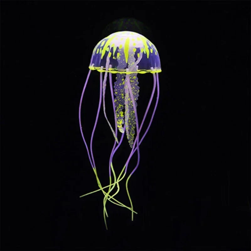 Artificial Swim Glow Jellyfish For Fish Tank Luminous Aquarium Underwater Decoration That Moves With Water Current