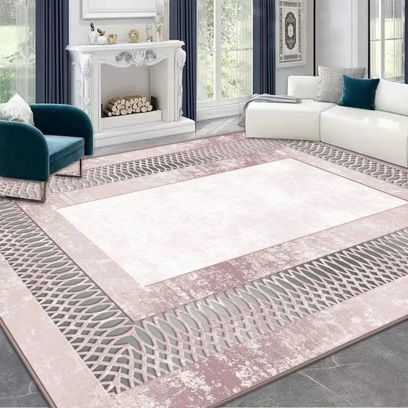 Light Luxury Anti Slip Bedside Rug Living Room Washable