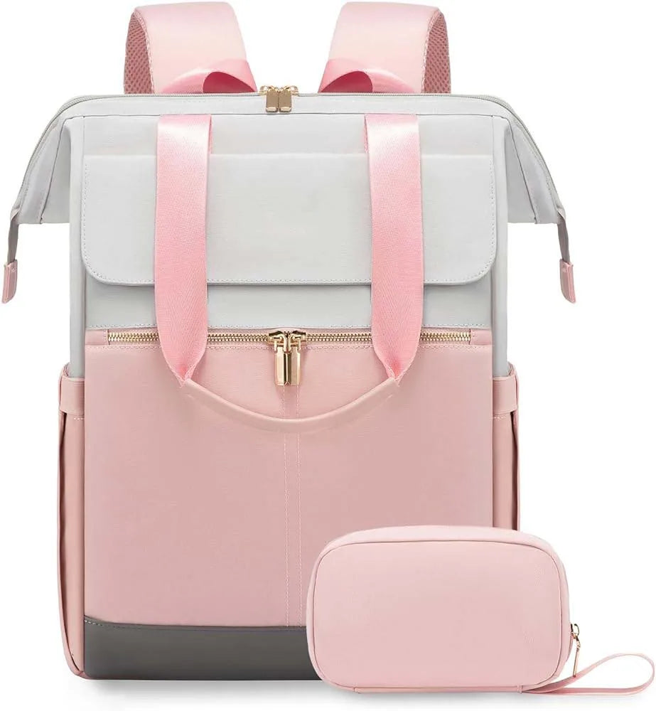 Cream Colored Womens Travel Laptop Backpack Softback Large Capacity 36 To 55 L For Cross Border Travel