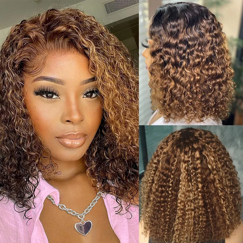 Wear And Go Glueless Bob Wig Human Hair Short Body Wave Lace Front 4X4 HD Lace Closure Wig For Women Brazilian Remy Hair