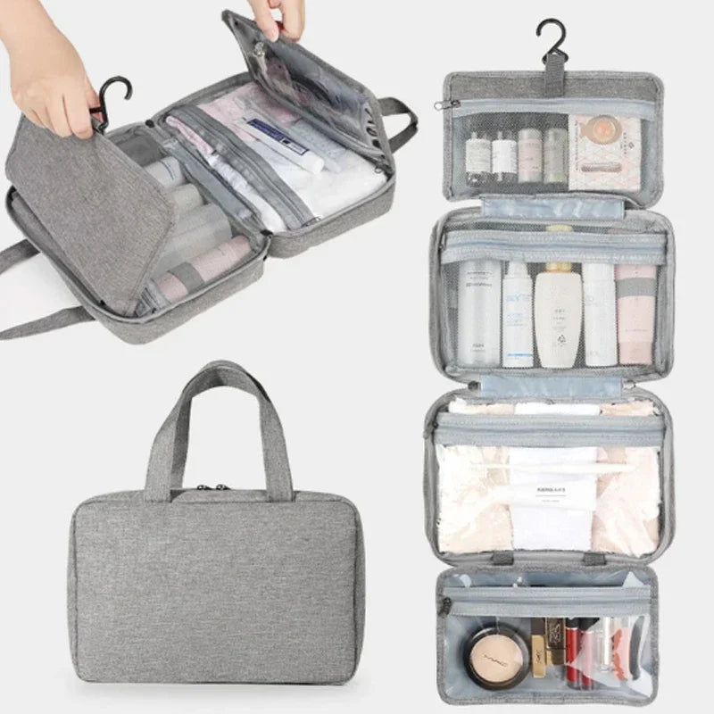 Travel Hanging Toiletry Bag Waterproof Cosmetic Storage Wet Dry Separated Organizer For Bathroom And Travel