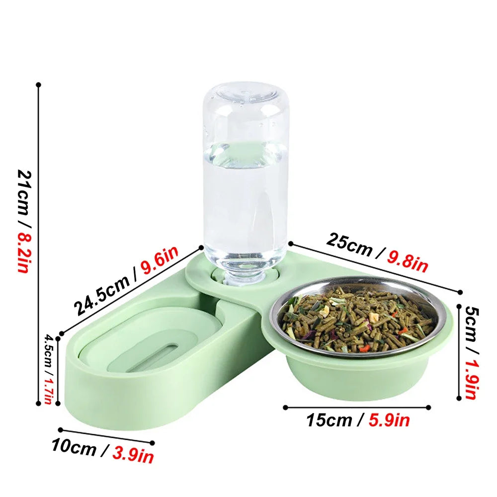 Pet Rabbit Food Bowl Auto Feeder Drinking Fountain Raised