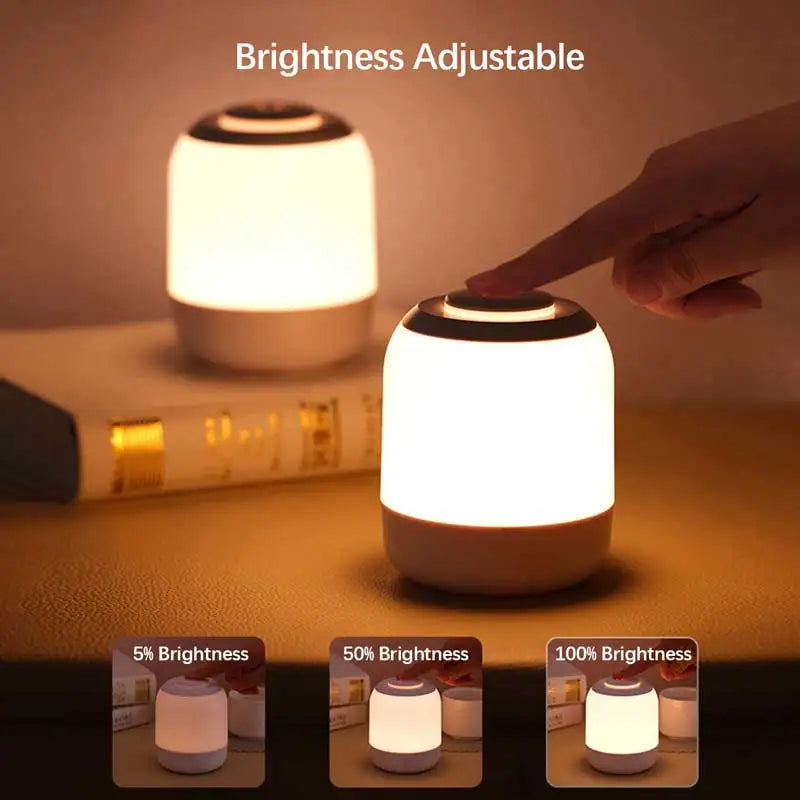 Touch Night Lights USB Rechargeable Wireless LED Bedside Table Lamp For Kids Bedroom Study