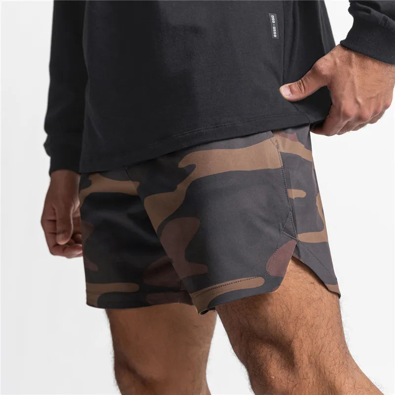 Mens Summer Running Shorts Quick Dry Gym Fitness Shorts