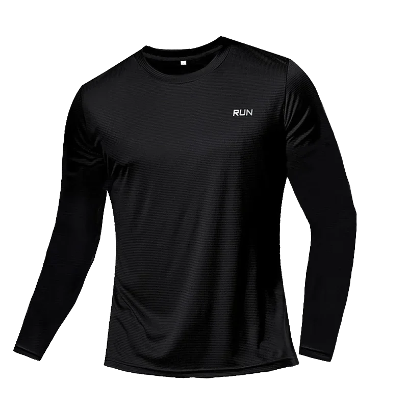 Mens Quick Dry Breathable Long Sleeve Sports T Shirt Gym