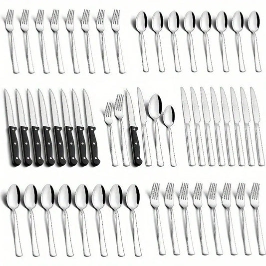 Stainless Steel Silverware Set for Kitchen Dishwasher Safe