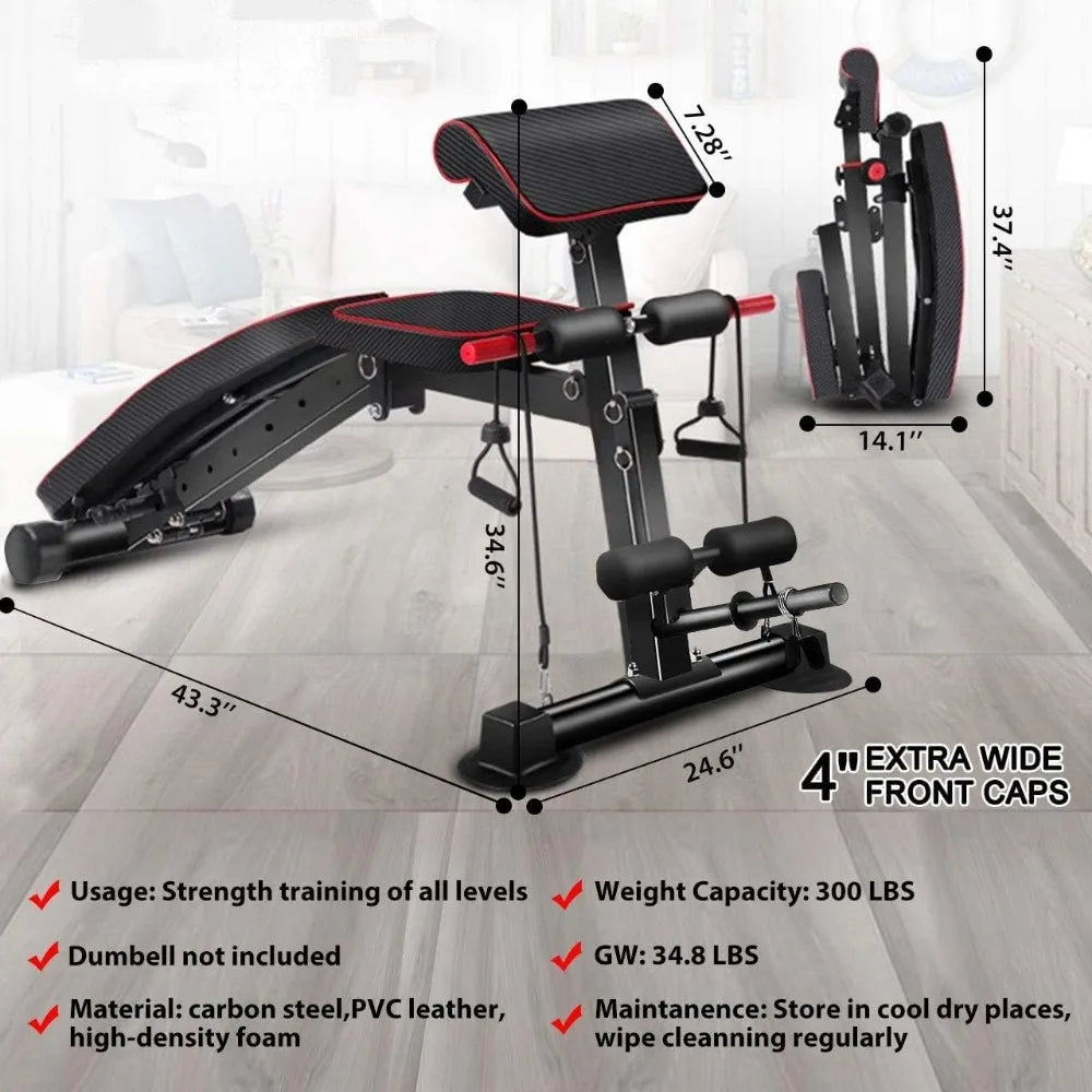 Adjustable Weight Bench For Home Gym Strength Training