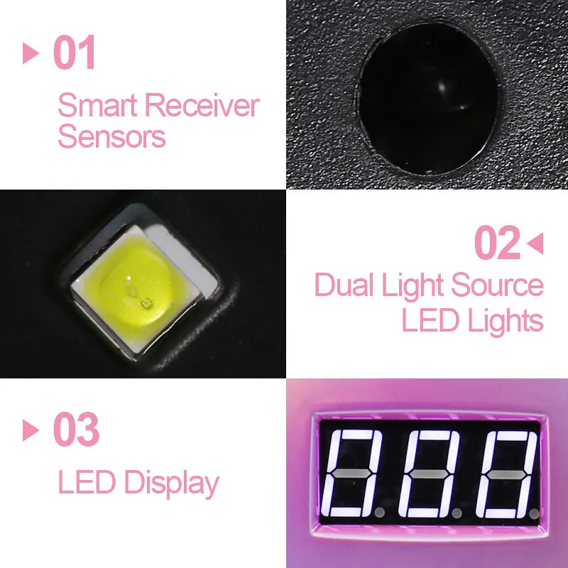 Nail Polish UV LED Lamp 4 Timer Modes LCD Display 57 LEDs