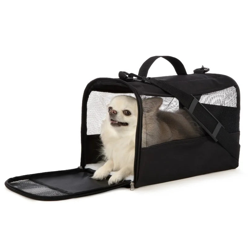 Small Pet Carrier With Removable Adjustable Shoulder Strap