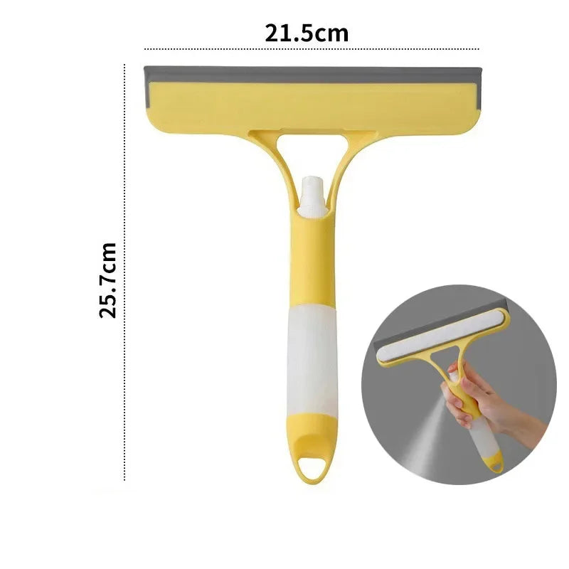 3 In 1 Window Cleaning Squeegee With Spray Bottle Cleaner