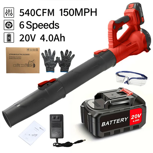 Ultra High Power Cordless Leaf Blower with Battery for Garden Cleaning Leaves Dust Removal and Snow Removal
