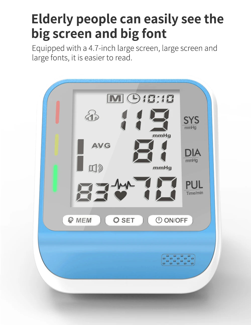 Kiuzou Electric Wrist Blood Pressure Monitor LCD Display