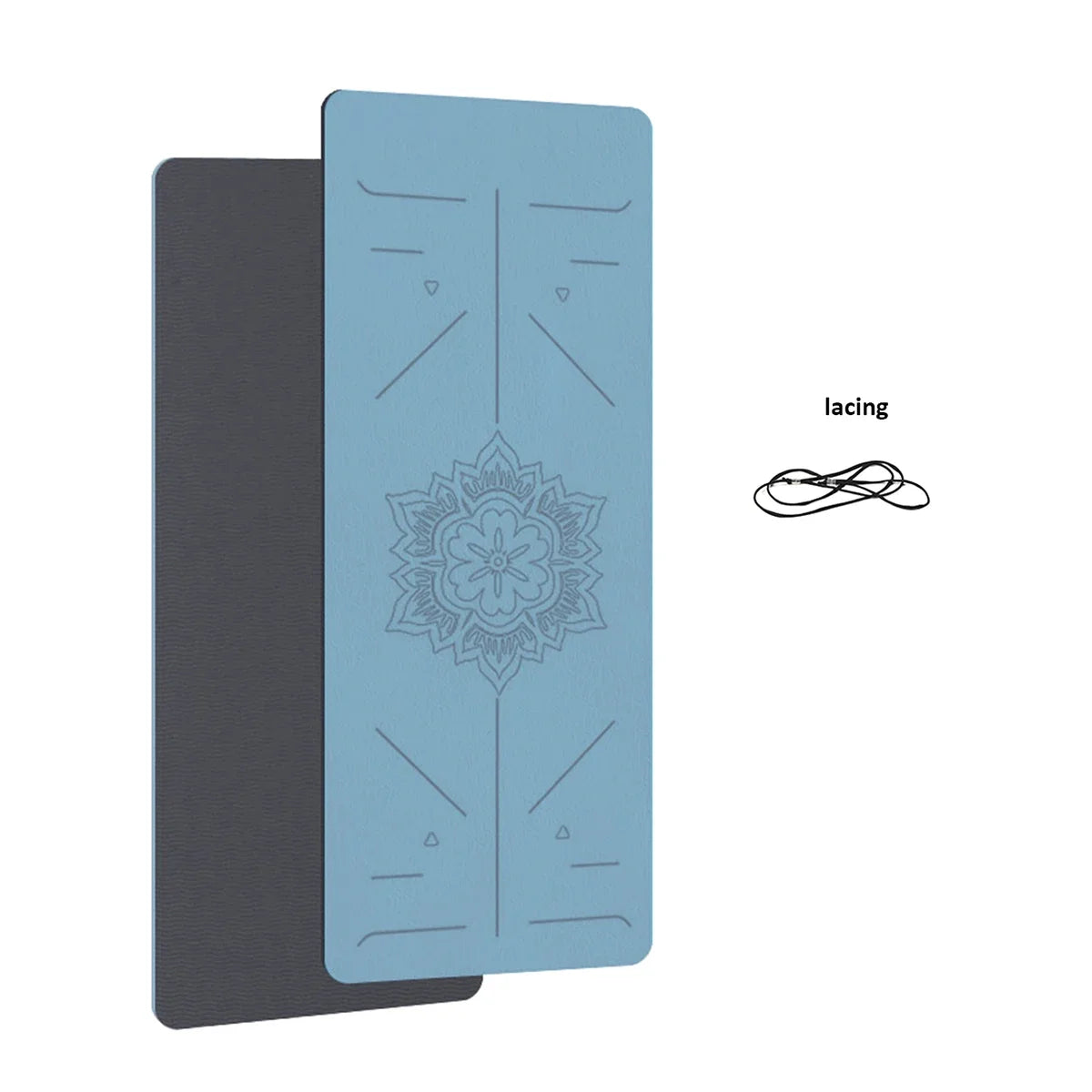 TPE Yoga Mat Non Slip Home Fitness Mat 6mm 180x57cm