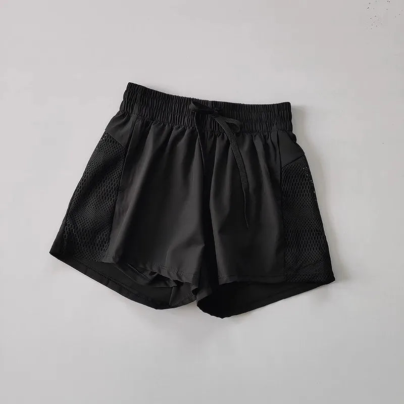 Summer Yoga Shorts Women 2 In 1 Quick Dry Run Breathable