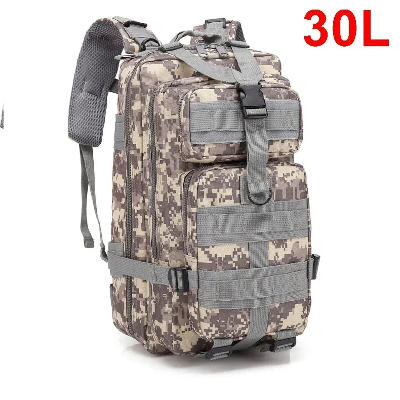 30 To 50L Tactical Backpack Unisex Assault Pack Molle System Survival Hiking Trekking EDC Hunting Bag
