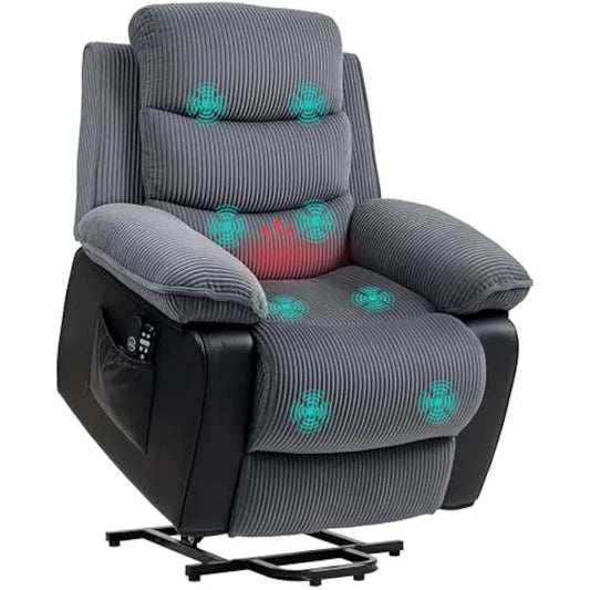Power Lift Recliner Chair With Massage And Heat For Elderly