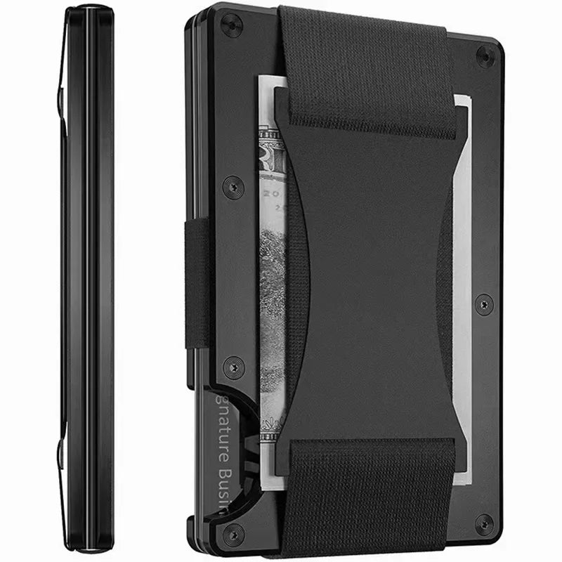 Carbon Fiber Metal Minimalist Slim Card Holder RFID Wallet