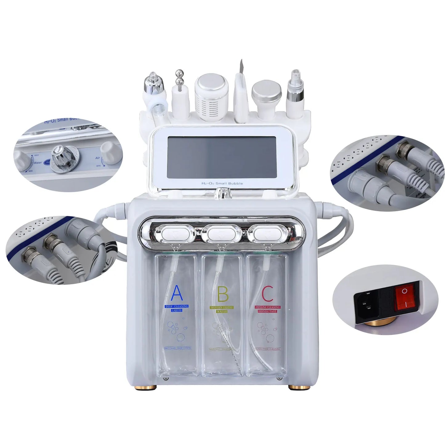 6 In 1 Aqua Peeling Lift Skin Bubble Oxygen Facial Machine