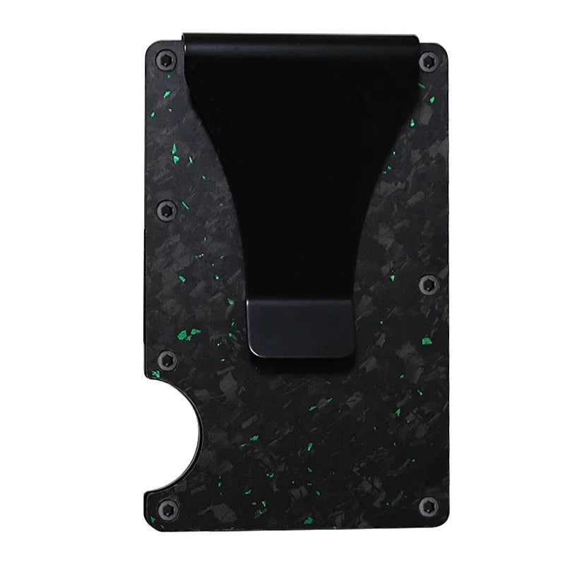Carbon Fiber Metal Minimalist Slim Card Holder RFID Wallet