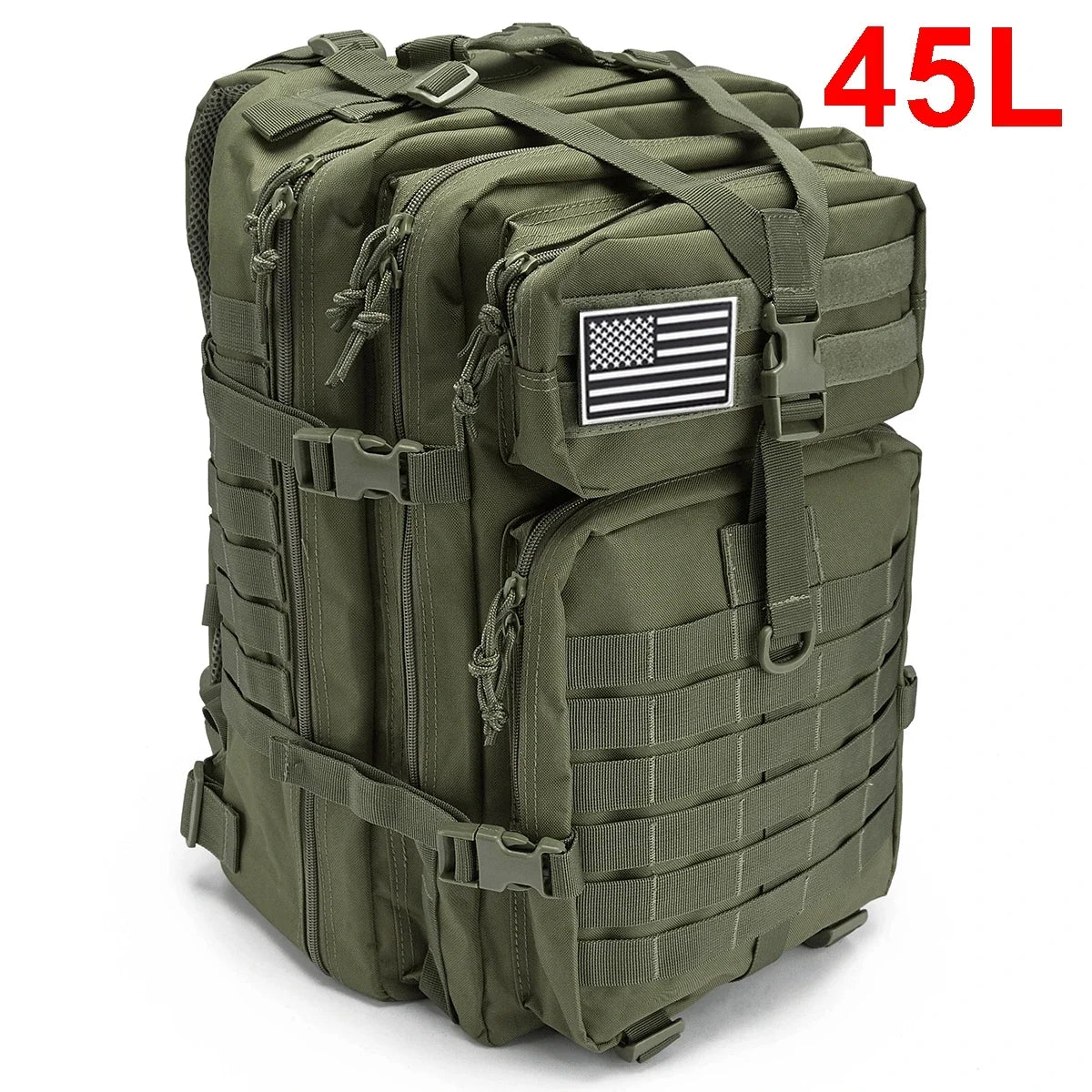 30 To 50L Tactical Backpack Unisex Assault Pack Molle System Survival Hiking Trekking EDC Hunting Bag