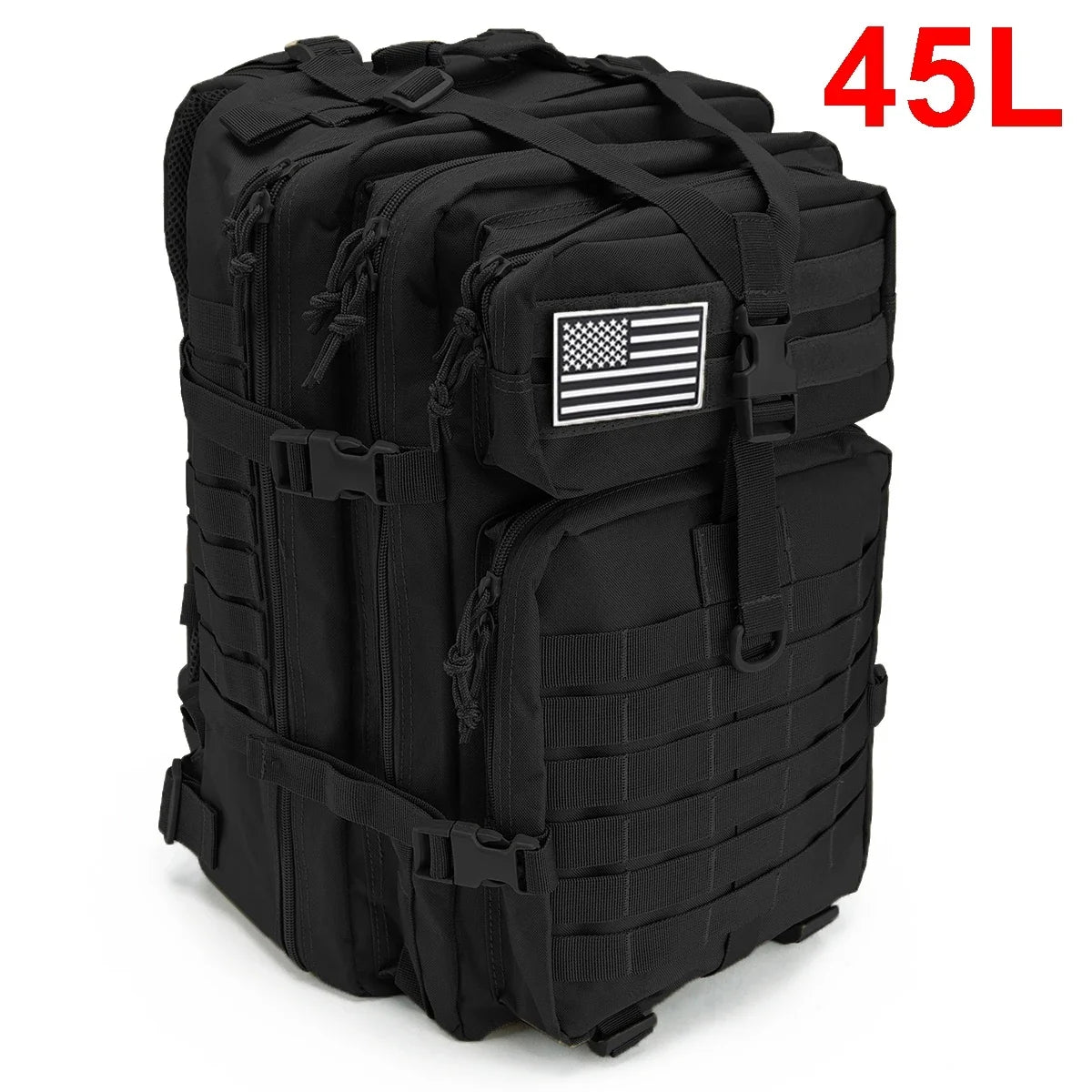 30 To 50L Tactical Backpack Unisex Assault Pack Molle System Survival Hiking Trekking EDC Hunting Bag