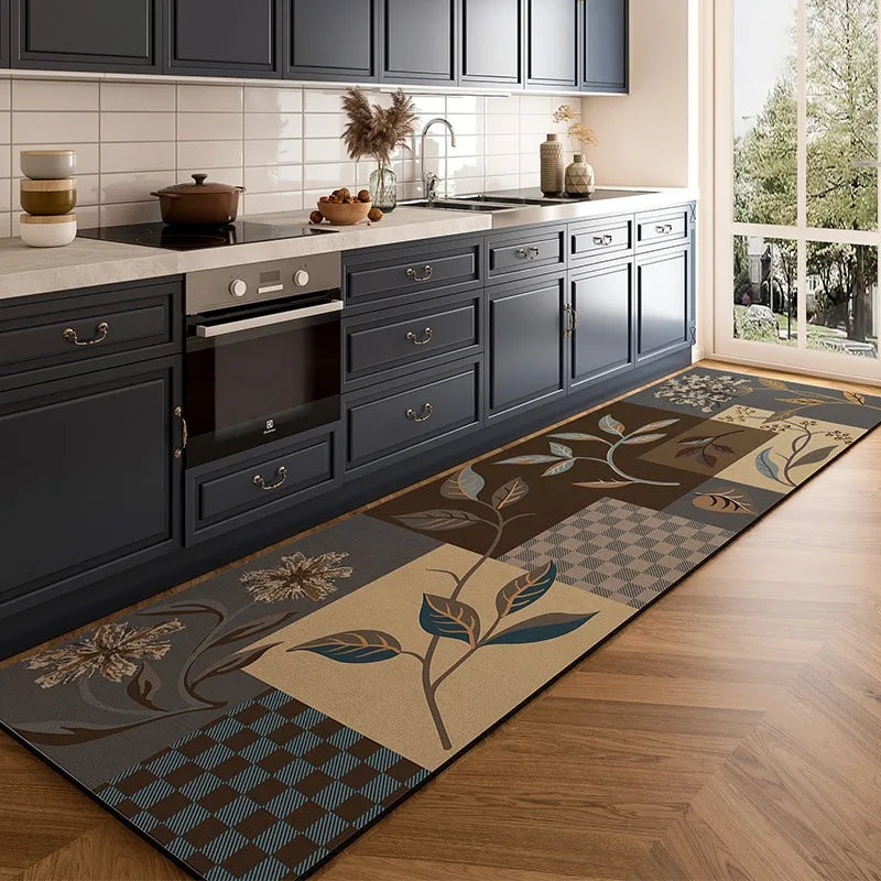 American Light Luxury Kitchen Floor Mat Non Slip Waterproof