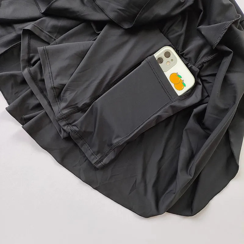 Women 2 In 1 Running Shorts Quick Dry With Phone Pocket