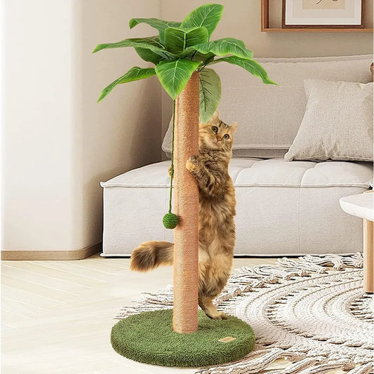 New Cat Scratching Post With Hanging Ball 33 In Sisal Rope