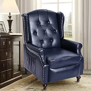 Wingback Recliner Chair With Heat Massage Tufted Sofa