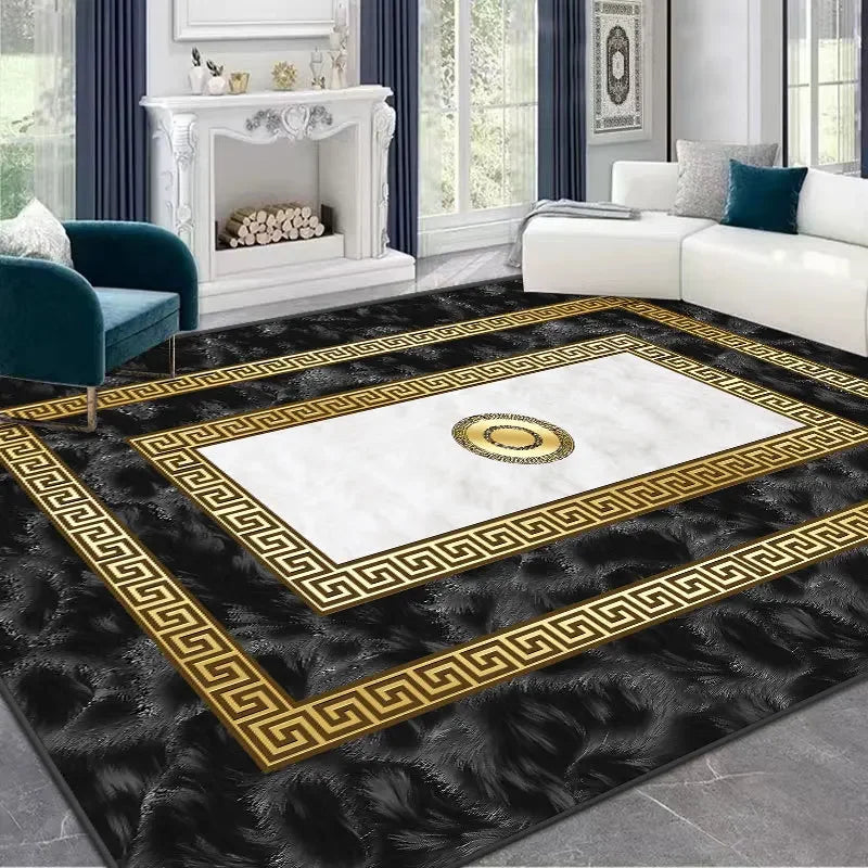 Light Luxury Anti Slip Bedside Rug Living Room Washable