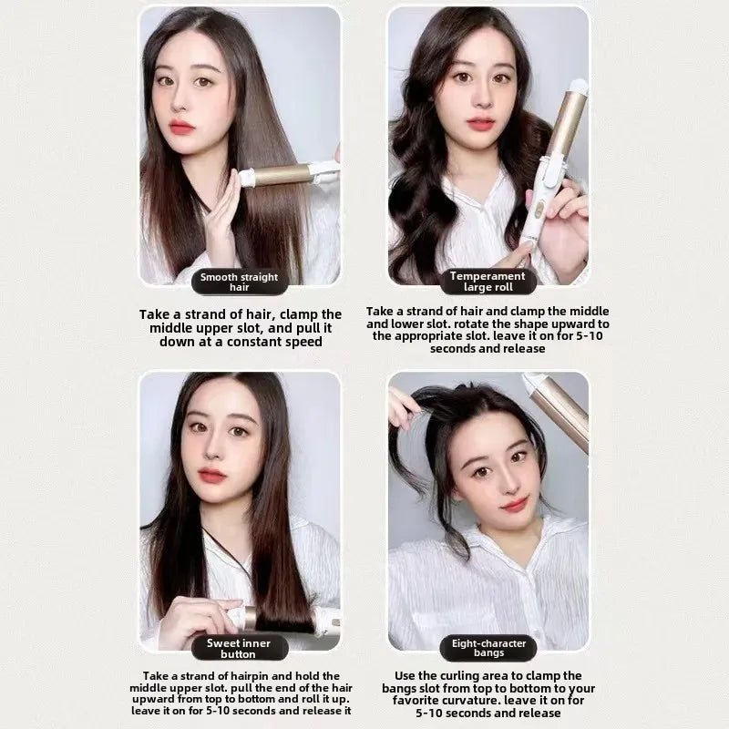 Electric Hair Curling Iron And Straightening Iron Dual Purpose Styling Tool For Women Hair Perming And Straightening