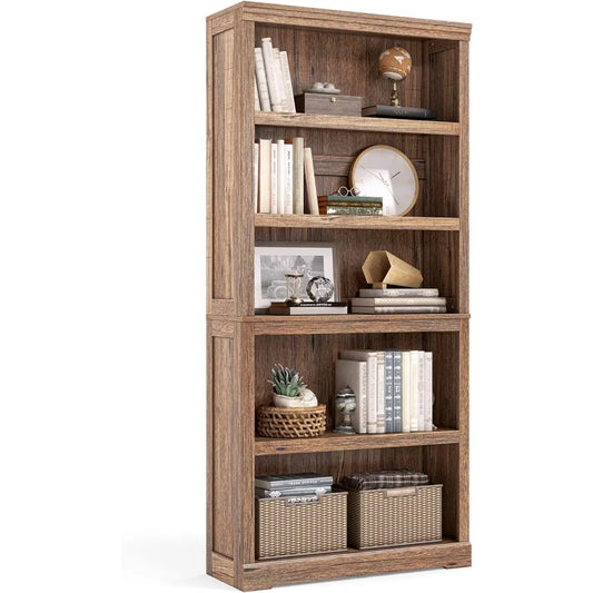 5 Shelf Floor Standing Bookcase 68 Inch Tall Home Office