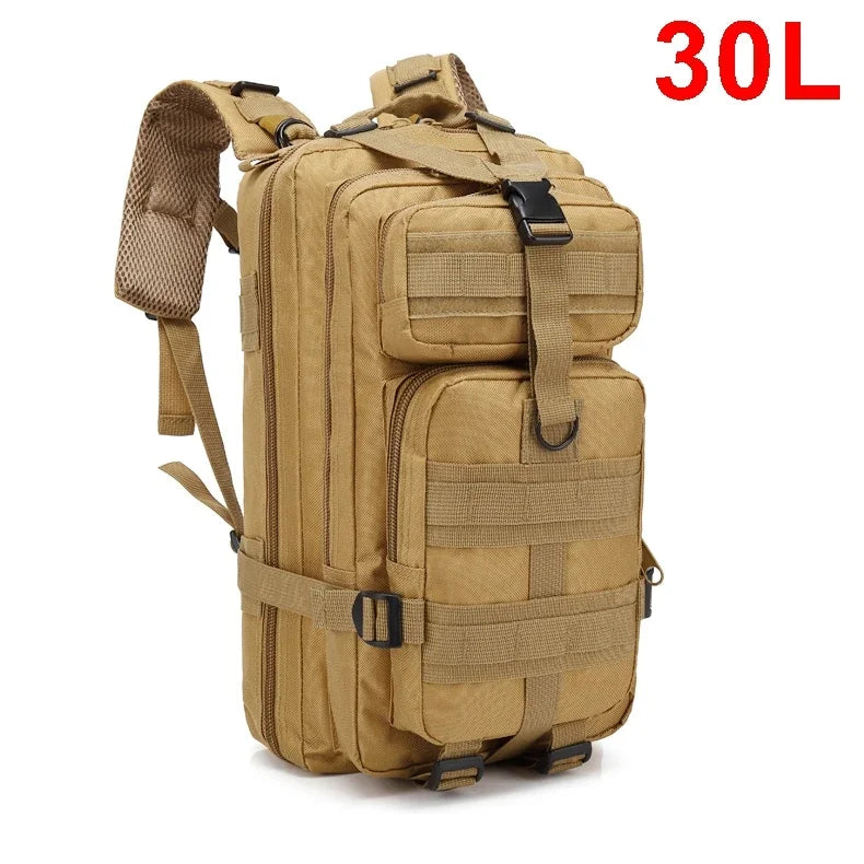 30 To 50L Tactical Backpack Unisex Assault Pack Molle System Survival Hiking Trekking EDC Hunting Bag