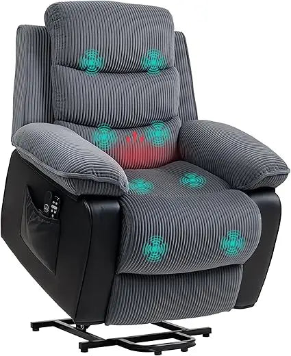Power Lift Recliner Chair With Massage And Heat For Elderly