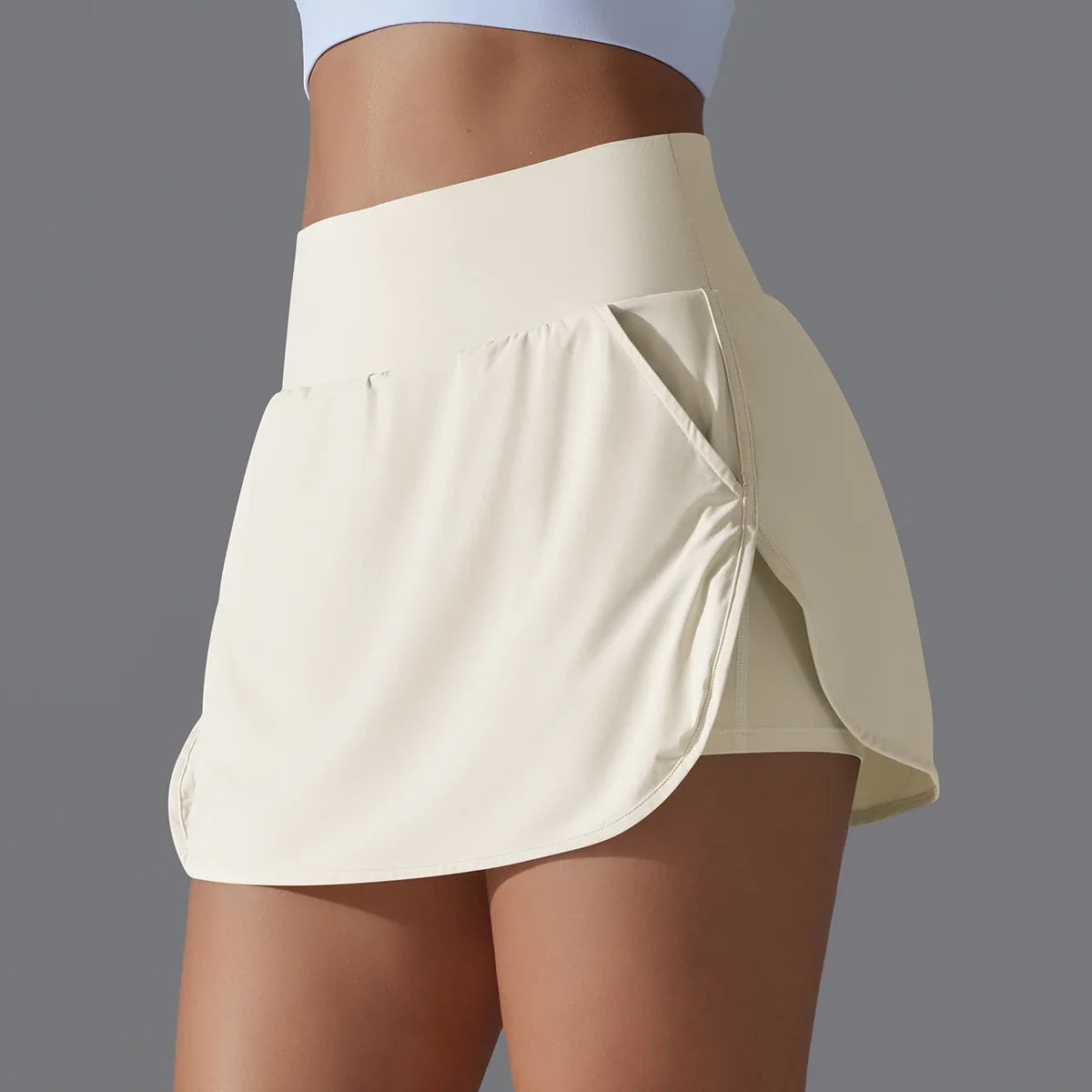 Outdoor Sports Yoga Skirt High Waist Breathable Sweat Short