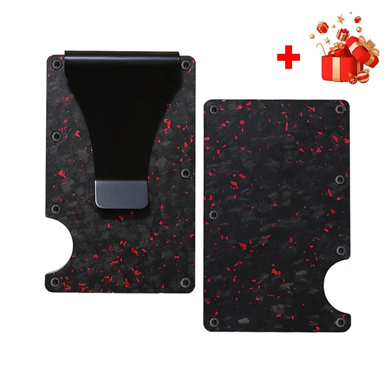 Carbon Fiber Metal Minimalist Slim Card Holder RFID Wallet