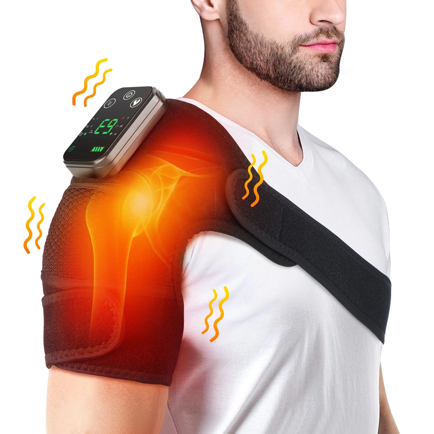 3 In 1 Shoulder Knee Elbow Heated Vibration Knee Massager Pad for Joint Pain Relief and Arthritis Support