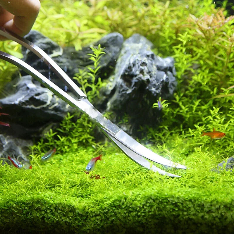 Aquarium Scissors Tweezers Stainless Steel Water Plants Tool