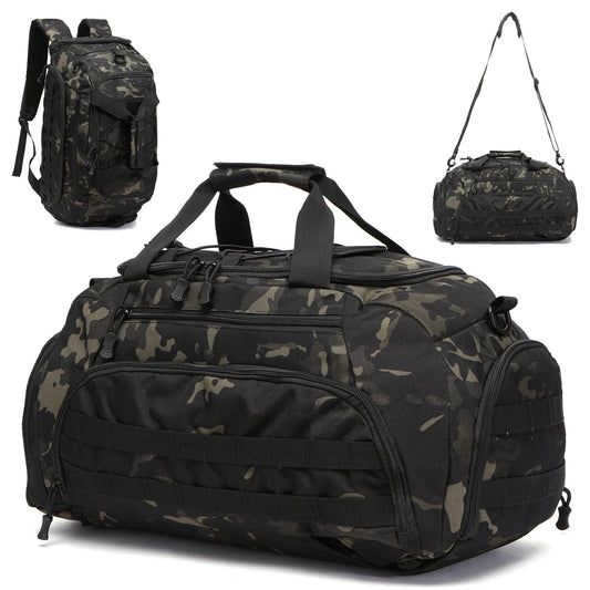 3 In 1 Tactical Gym Backpack With Shoe Compartment Duffel Bag