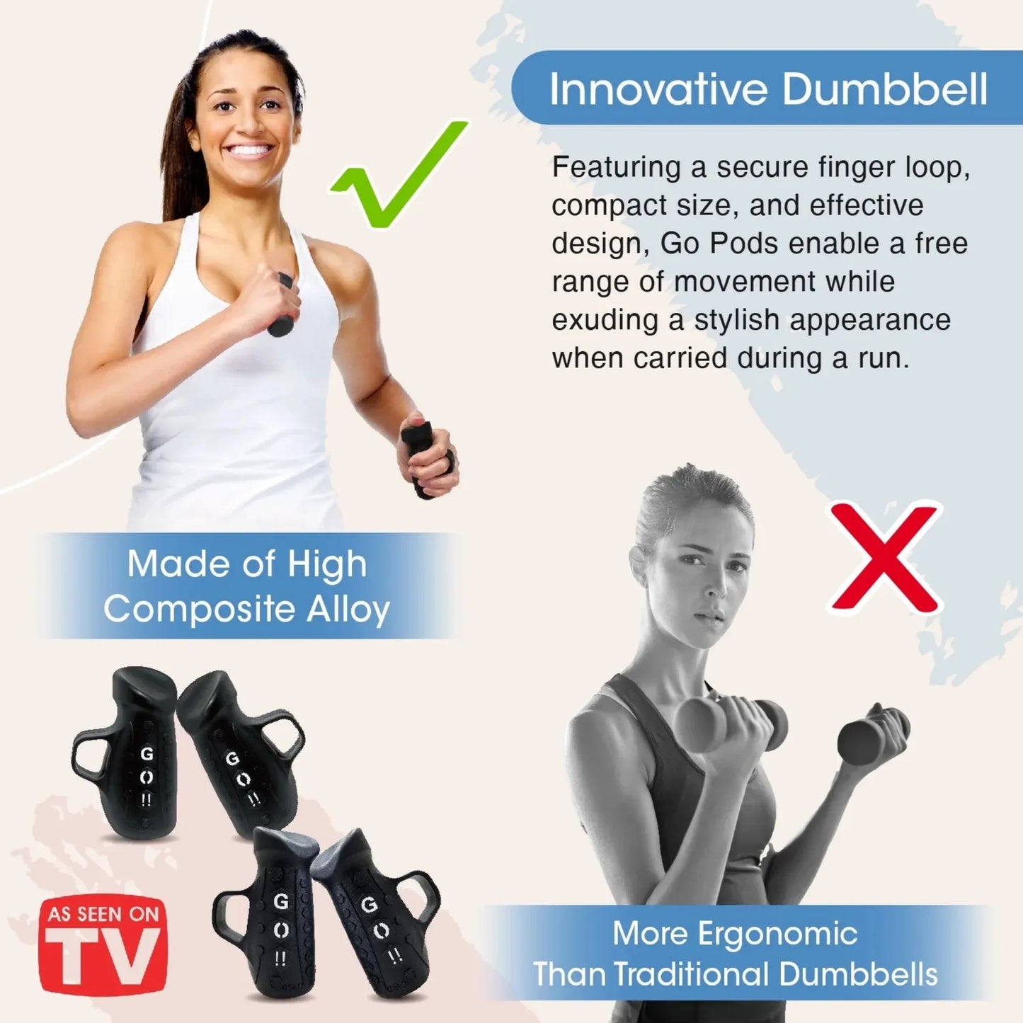 Black Dumbbell Set 1lb and Half Pound Weights for Rehab