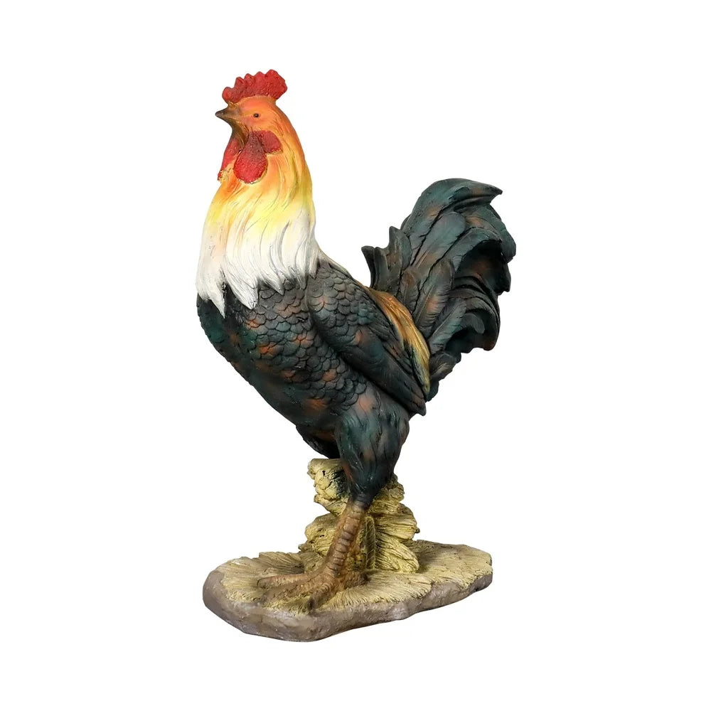 Life Sized Rooster Garden Statue GFRC Concrete Lawn Decor