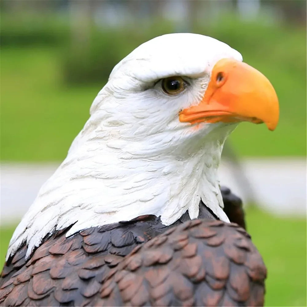 American Bald Eagle Hanging Statue Resin Hand Painted Decor