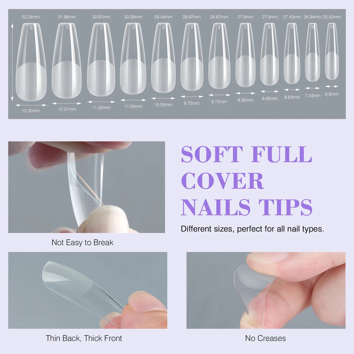 Saviland Gel X Nail Kit 500Pcs False Nail Tips 4 In 1 Gel